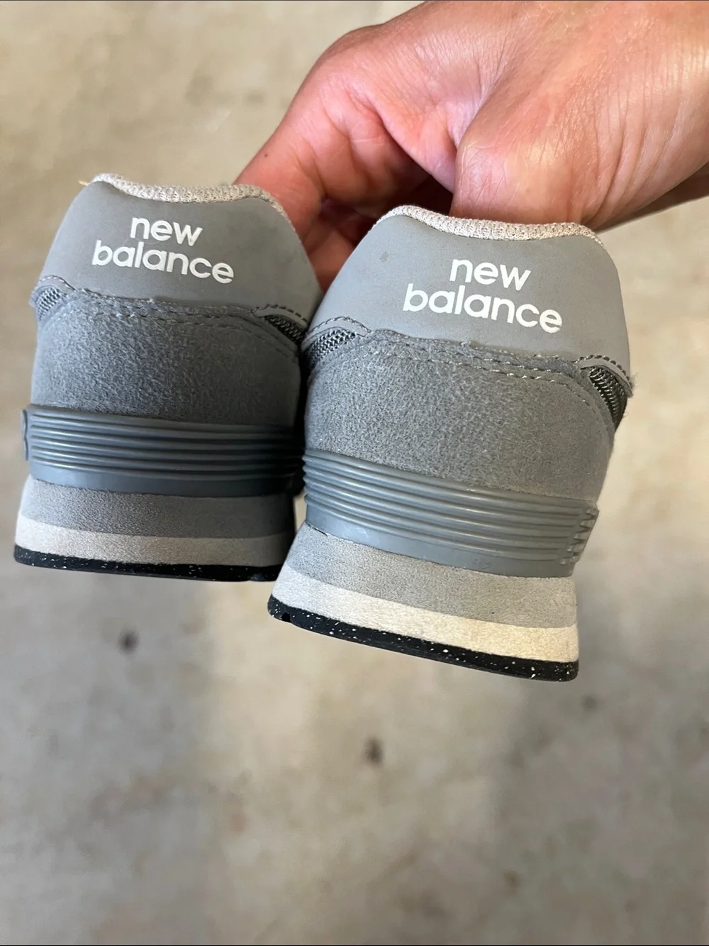 New Balance Gray Mesh Athletic Sneakers